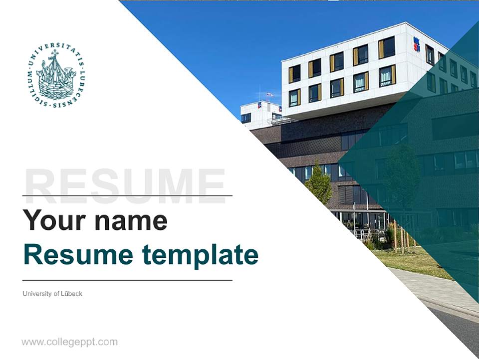 University of Lübeck Resume PPT Template4:3 ratio PPT effect preview image5