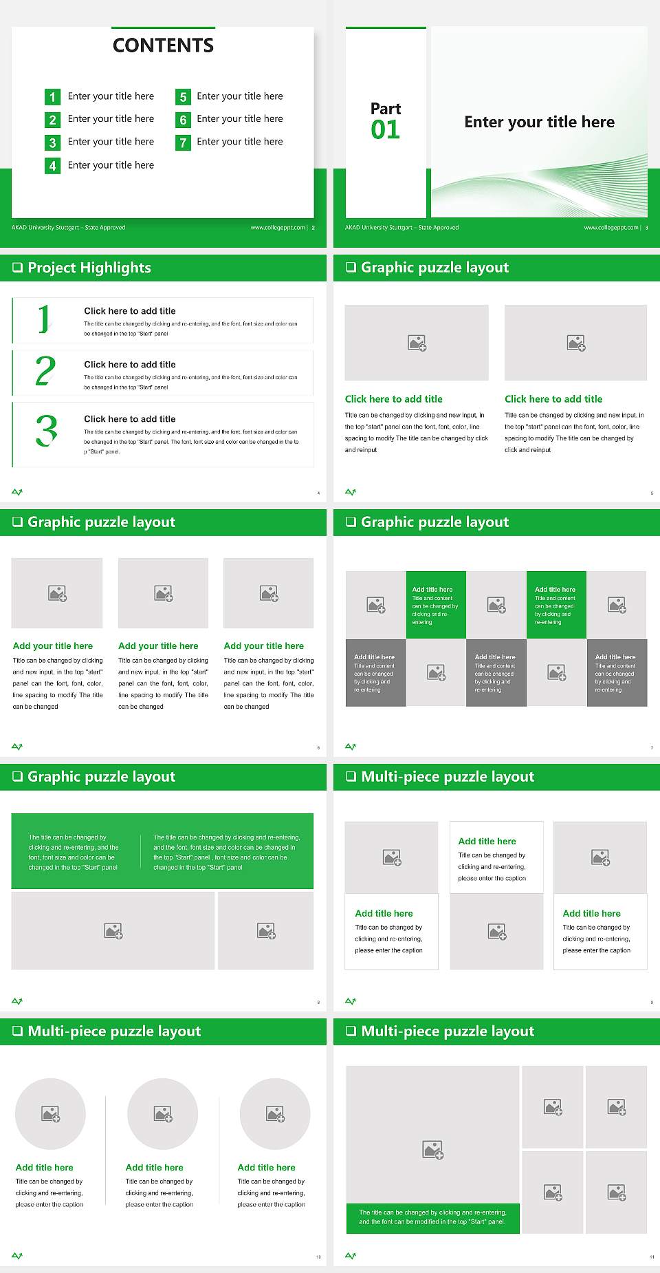 AKAD University Stuttgart – State Approved General PPT Template4:3 ratio PPT effect preview image2