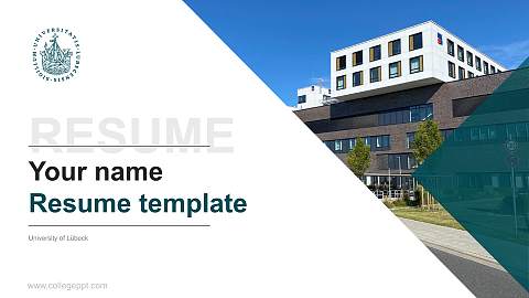 University of Lübeck Resume PPT Template