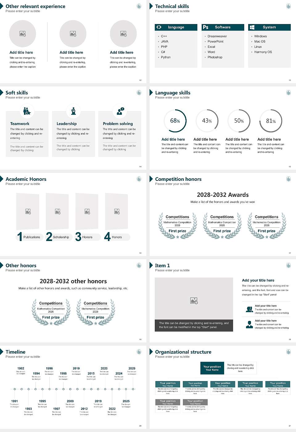 University of Lübeck Resume PPT Template16:9 ratio PPT effect preview image3