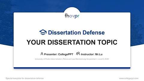 University of Public Administration, Police and Law Mecklenburg-Vorpommern Graduation Thesis Defense PPT Template