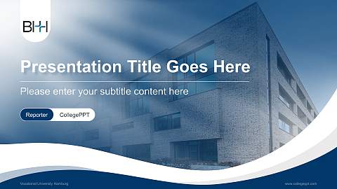 Vocational University Hamburg Lecture Sharing and Networking Event PPT Template