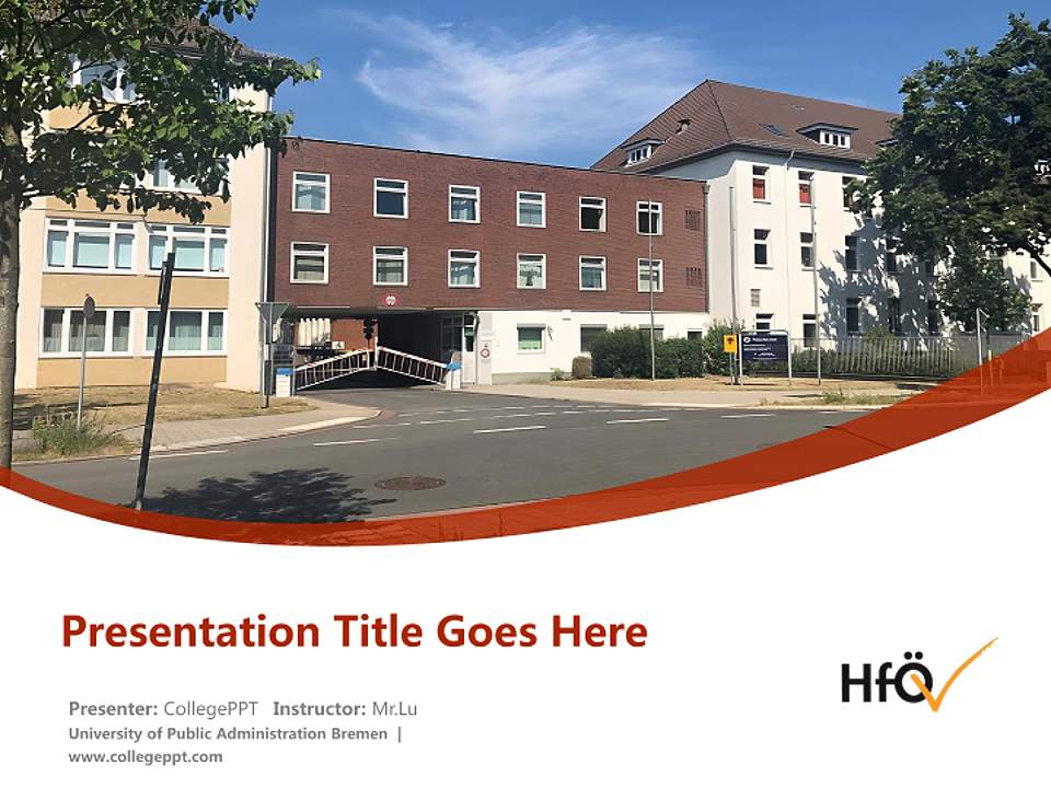 University of Public Administration Bremen Course/Courseware Creation PPT Template4:3 ratio PPT effect preview image5