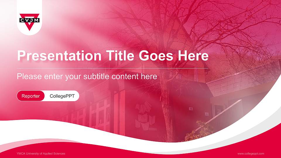 YMCA University of Applied Sciences Lecture Sharing and Networking Event PPT Template16:9 ratio PPT effect preview image