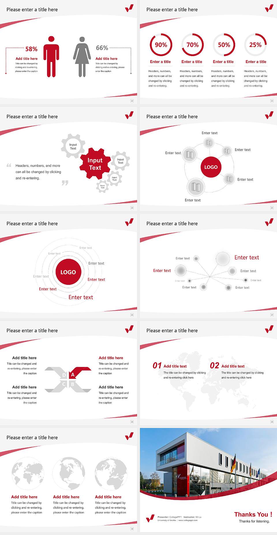 University of Vechta Course/Courseware Creation PPT Template4:3 ratio PPT effect preview image4