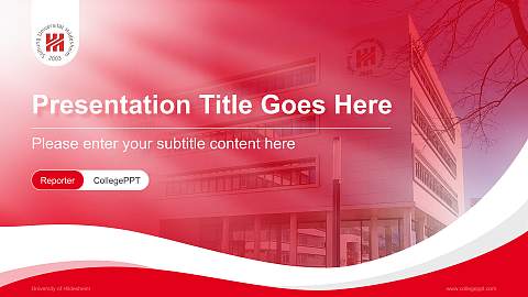 University of Hildesheim Lecture Sharing and Networking Event PPT Template