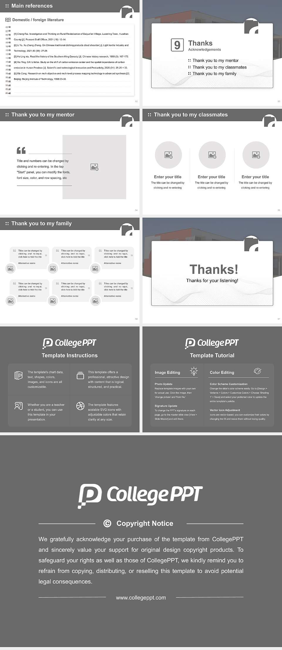 Alanus University of Arts and Social Sciences Graduation Thesis Defense PPT Template4:3 ratio PPT effect preview image7