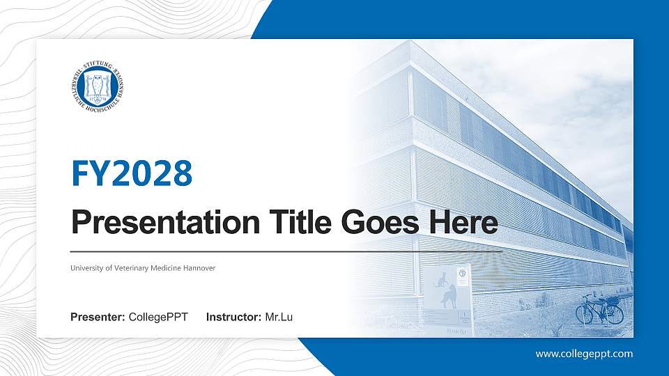 University of Veterinary Medicine Hannover Academic Presentation/Research Findings Report PPT Template16:9 ratio PPT effect preview image