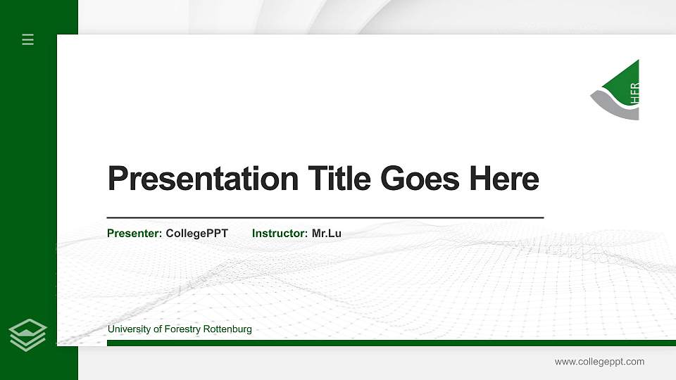 University of Forestry Rottenburg Thesis Proposal/Graduation Defense PPT Template16:9 ratio PPT effect preview image