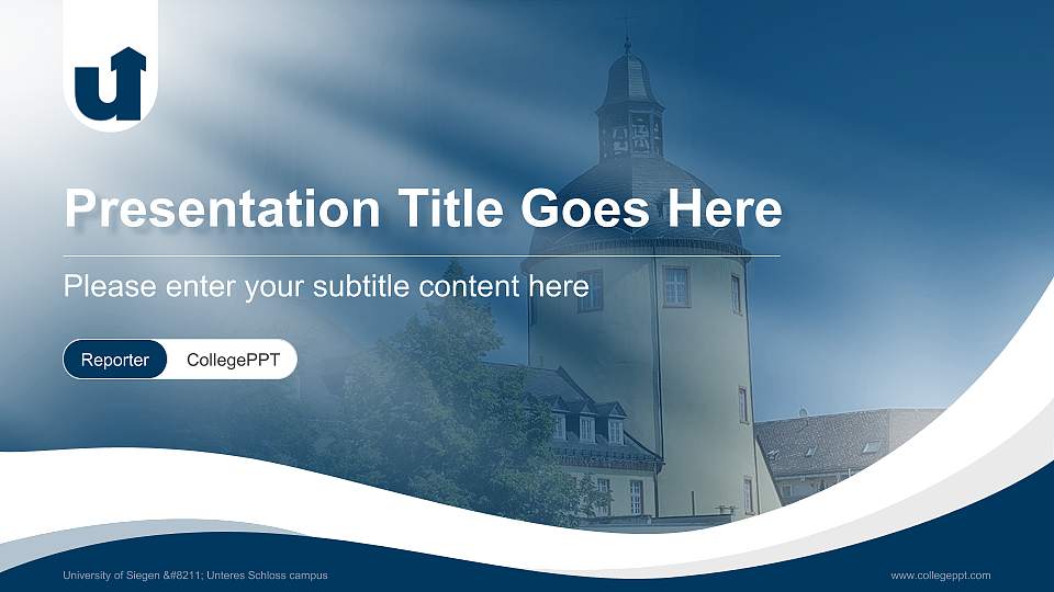 University of Siegen – Unteres Schloss campus Lecture Sharing and Networking Event PPT Template16:9 ratio PPT effect preview image