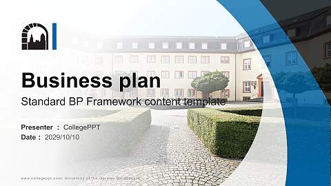 University of the German Bundesbank Competition/Entrepreneurship Contest PPT Template