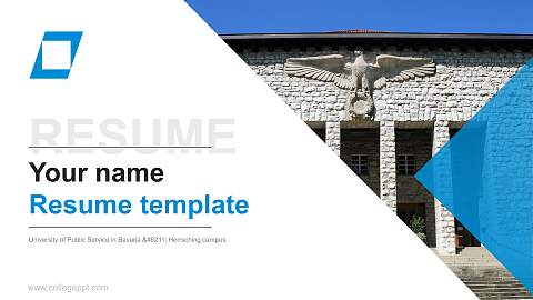University of Public Service in Bavaria – Herrsching campus Resume PPT Template