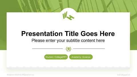 Westphalian University of Applied Sciences National Scholarship Defense PPT Template
