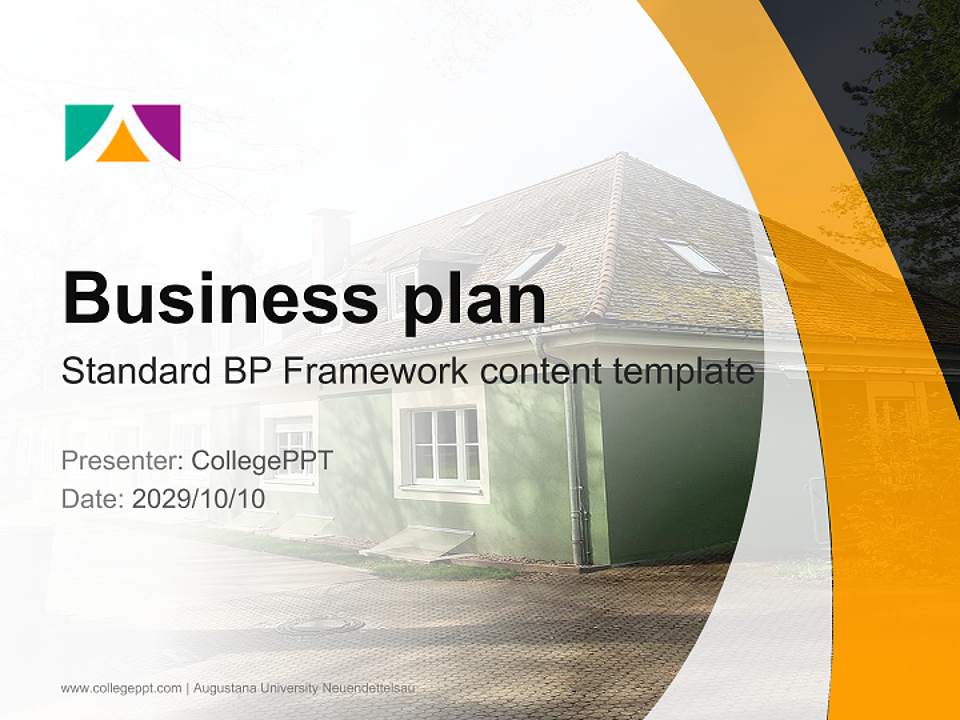 Augustana University Neuendettelsau Competition/Entrepreneurship Contest PPT Template4:3 ratio PPT effect preview image9