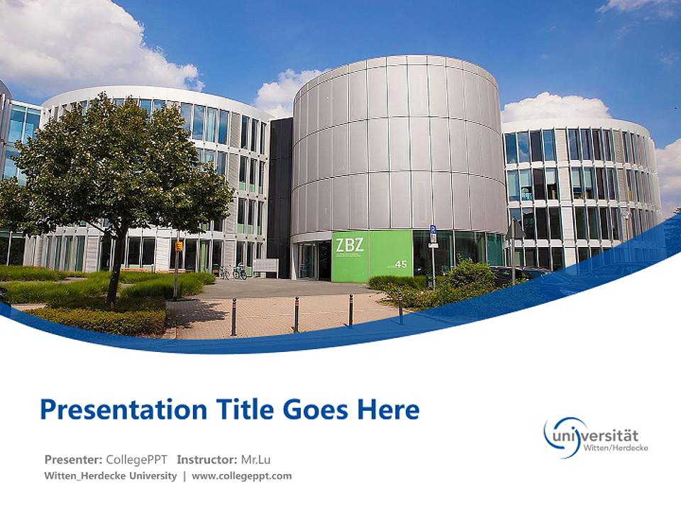 Witten_Herdecke University Course/Courseware Creation PPT Template4:3 ratio PPT effect preview image5