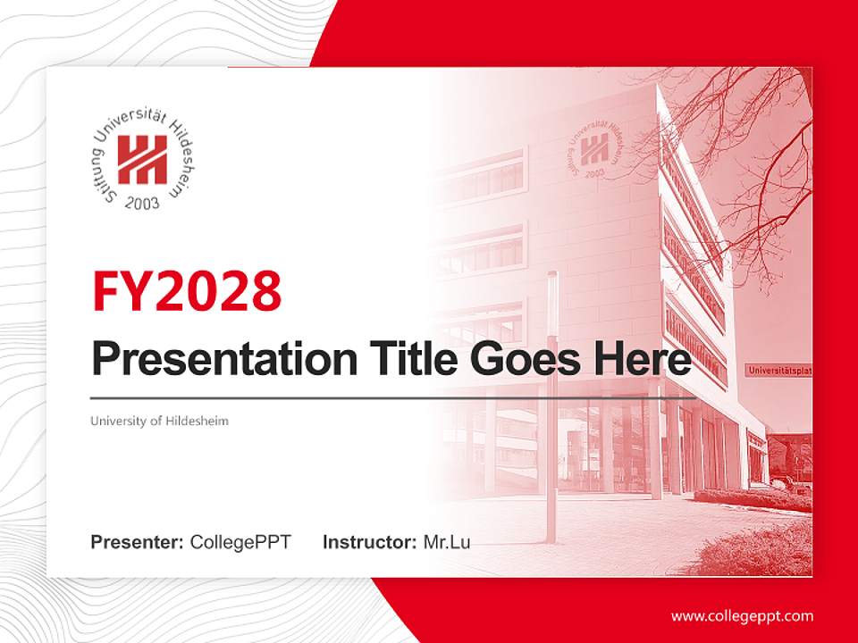 University of Hildesheim Academic Presentation/Research Findings Report PPT Template4:3 ratio PPT effect preview image5