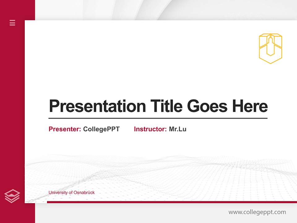 University of Osnabrück Thesis Proposal/Graduation Defense PPT Template4:3 ratio PPT effect preview image5