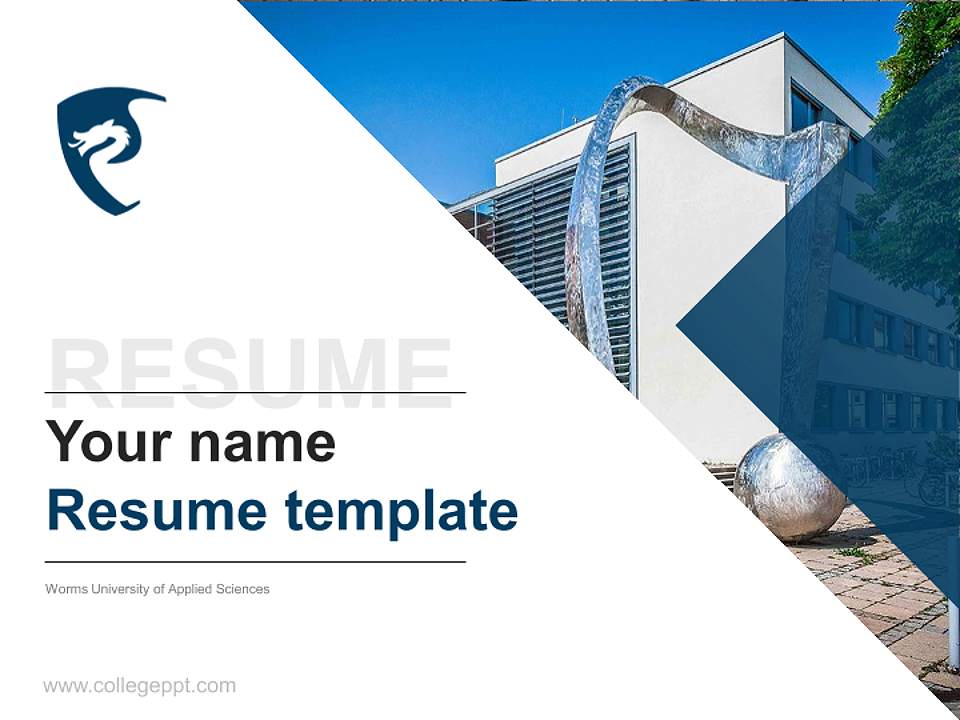 Worms University of Applied Sciences Resume PPT Template4:3 ratio PPT effect preview image5