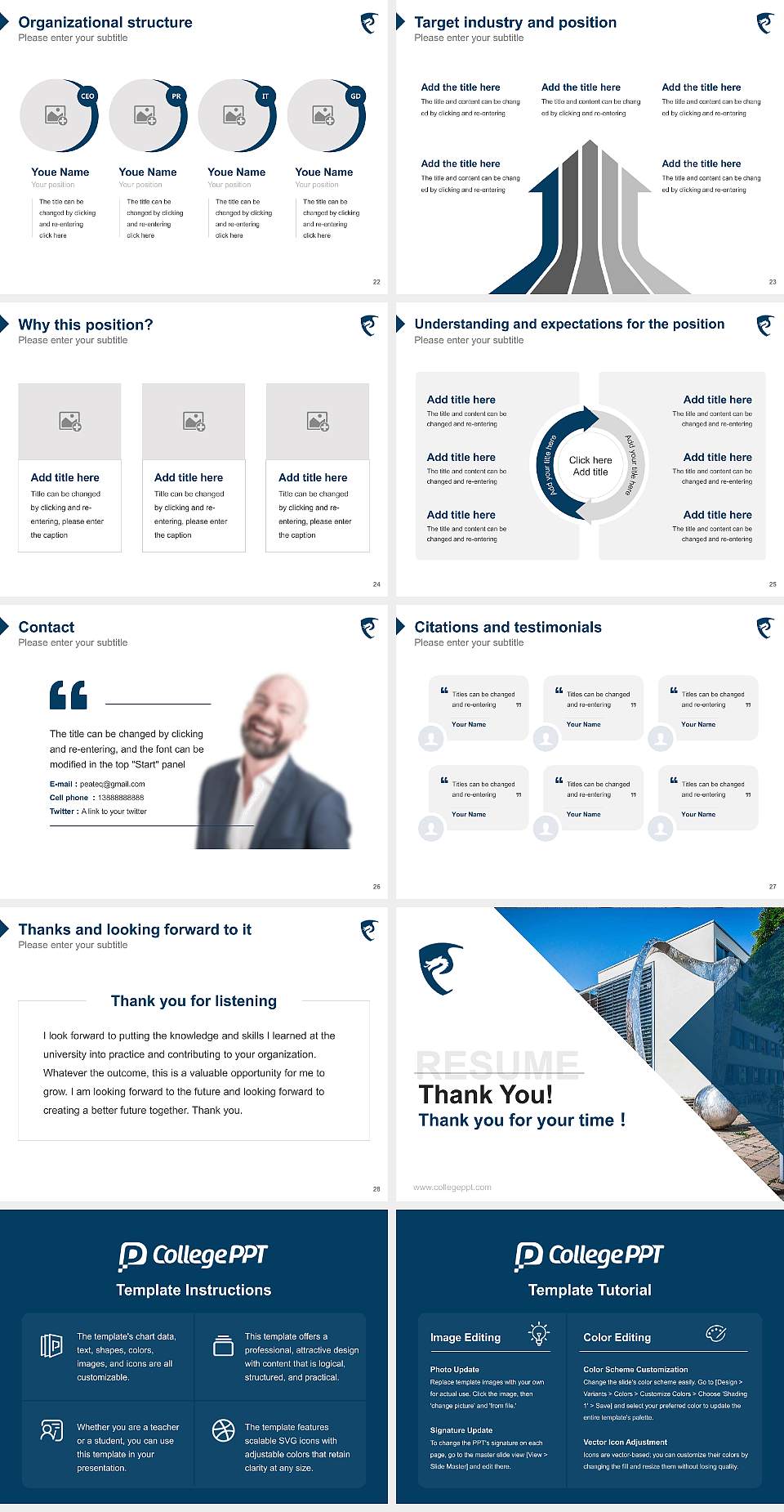 Worms University of Applied Sciences Resume PPT Template4:3 ratio PPT effect preview image4