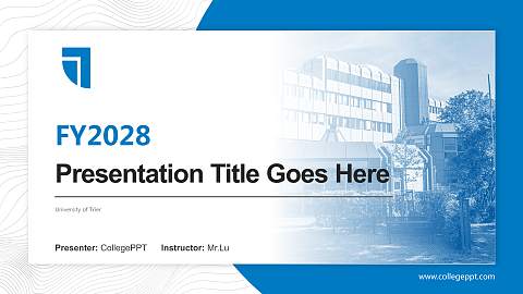 University of Trier Academic Presentation/Research Findings Report PPT Template