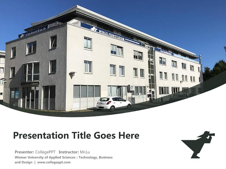 Wismar University of Applied Sciences：Technology, Business and Design Course/Courseware Creation PPT Template4:3 ratio PPT effect preview image5