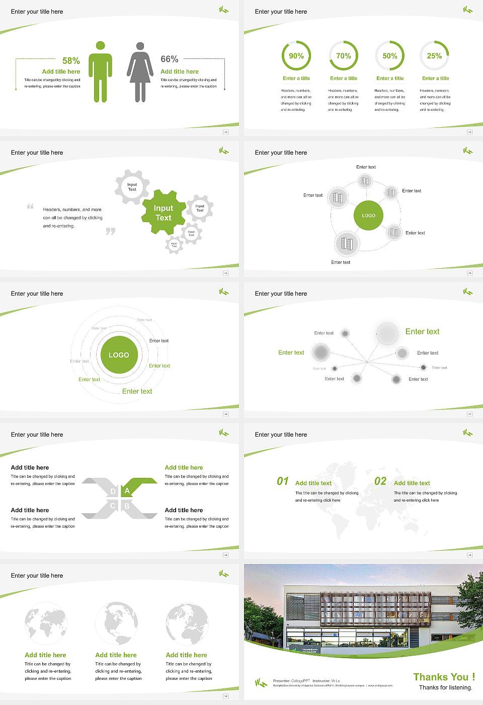 Westphalian University of Applied Sciences – Recklinghausen campus Course/Courseware Creation PPT Template16:9 ratio PPT effect preview image4