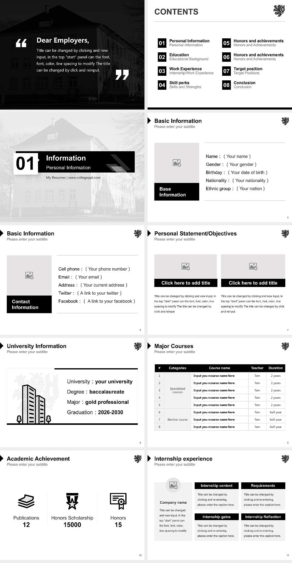 University of Wuppertal – Freudenberg campus Resume PPT Template4:3 ratio PPT effect preview image2