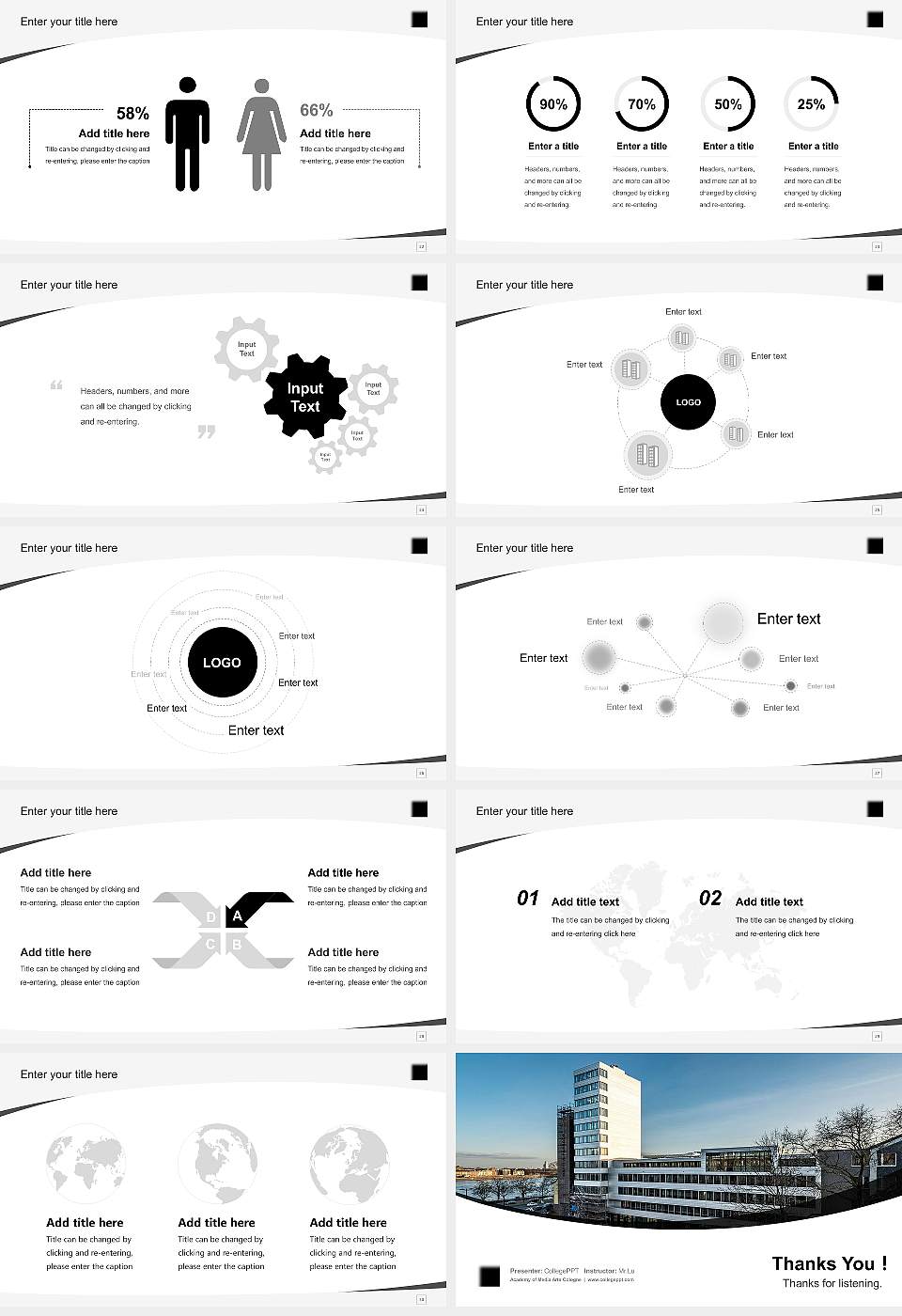 Academy of Media Arts Cologne Course/Courseware Creation PPT Template16:9 ratio PPT effect preview image4