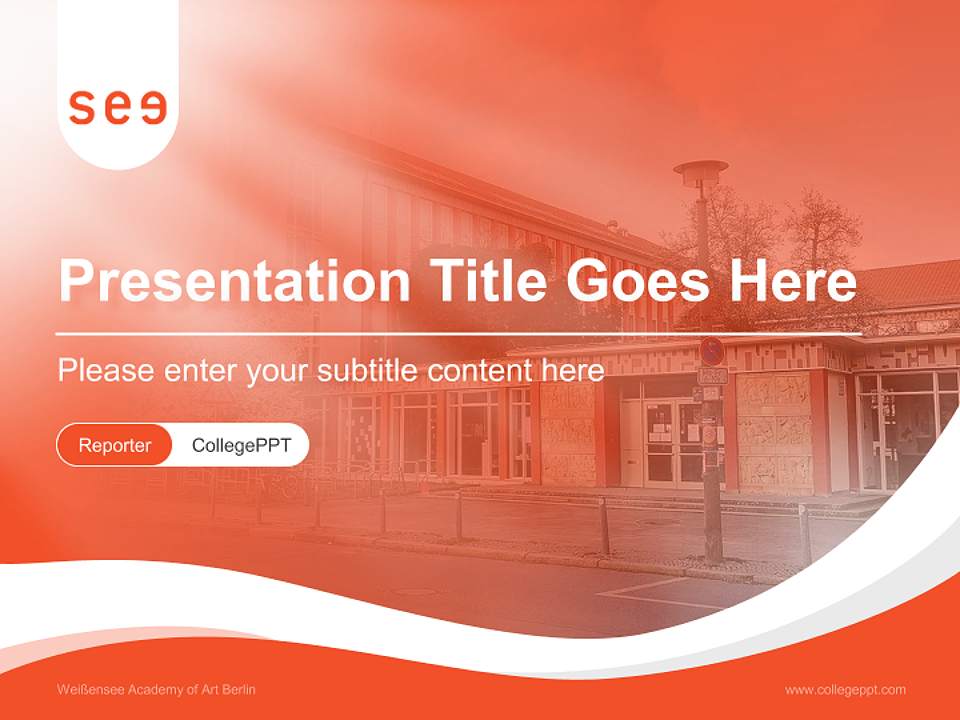 Weißensee Academy of Art Berlin Lecture Sharing and Networking Event PPT Template4:3 ratio PPT effect preview image4