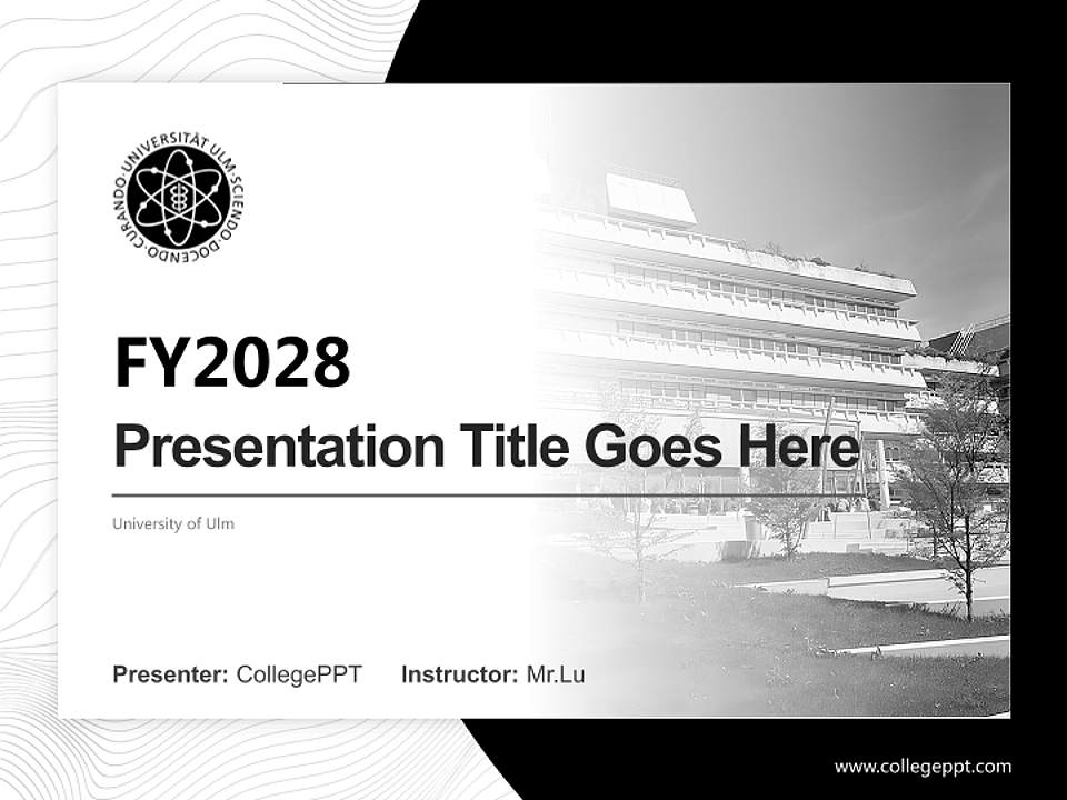 University of Ulm Academic Presentation/Research Findings Report PPT Template4:3 ratio PPT effect preview image5