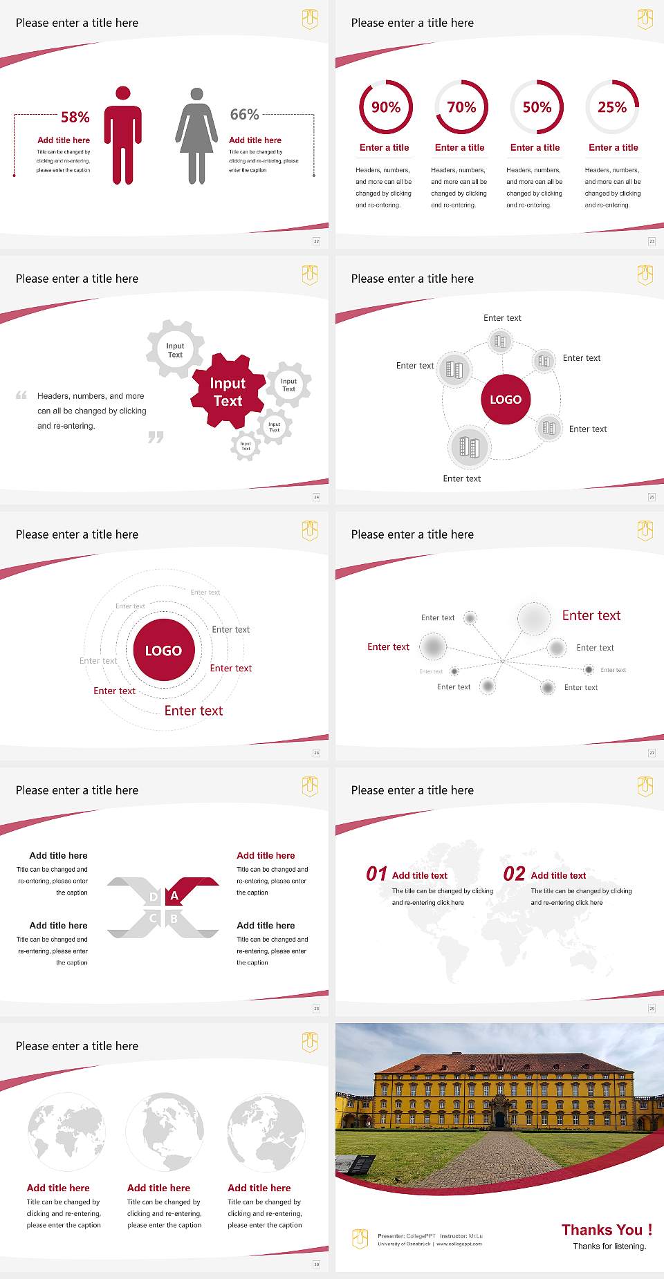 University of Osnabrück Course/Courseware Creation PPT Template4:3 ratio PPT effect preview image4