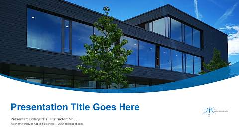Aalen University of Applied Sciences Course/Courseware Creation PPT Template