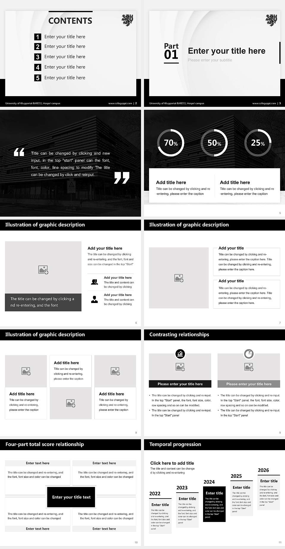 University of Wuppertal – Haspel campus Thesis Proposal/Graduation Defense PPT Template4:3 ratio PPT effect preview image2