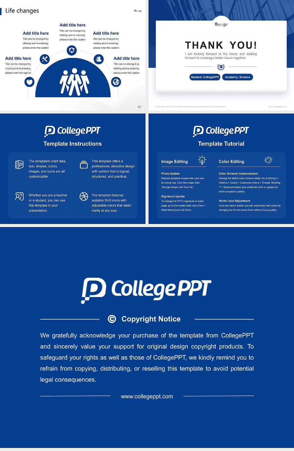 University of Public Administration, Police and Law Mecklenburg-Vorpommern National Scholarship Defense PPT Template4:3 ratio PPT effect preview image4