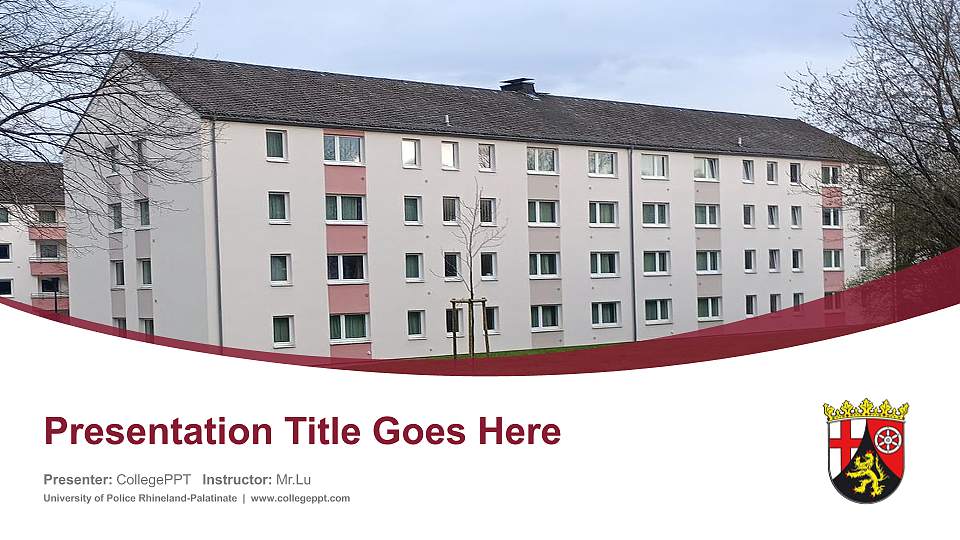 University of Police Rhineland-Palatinate Course/Courseware Creation PPT Template16:9 ratio PPT effect preview image