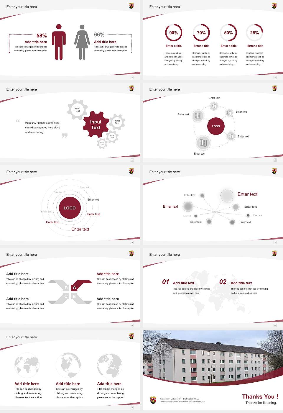 University of Police Rhineland-Palatinate Course/Courseware Creation PPT Template16:9 ratio PPT effect preview image4