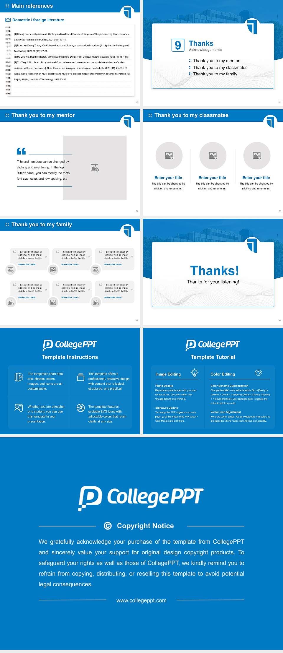 University of Trier Graduation Thesis Defense PPT Template4:3 ratio PPT effect preview image7