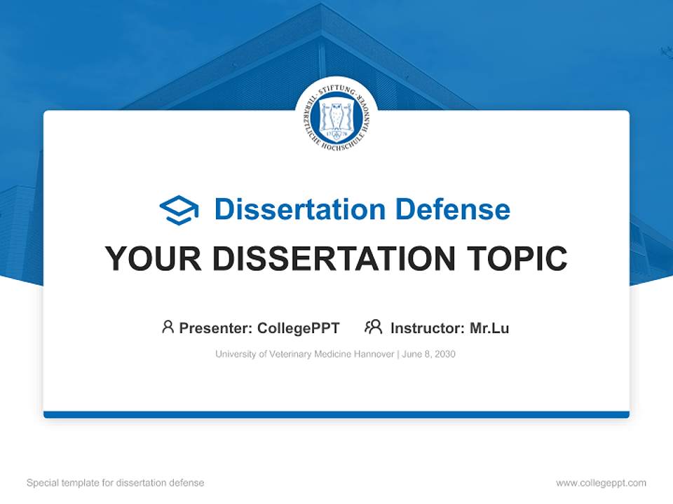 University of Veterinary Medicine Hannover Graduation Thesis Defense PPT Template4:3 ratio PPT effect preview image7