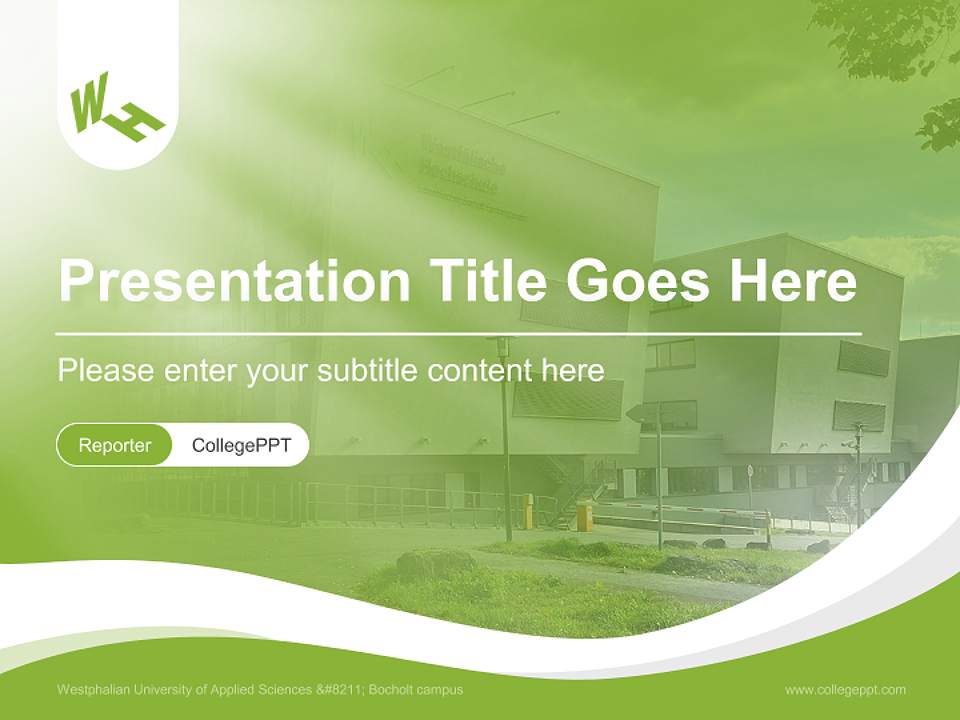 Westphalian University of Applied Sciences – Bocholt campus Lecture Sharing and Networking Event PPT Template4:3 ratio PPT effect preview image4