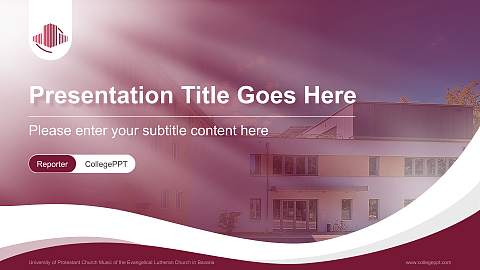 University of Protestant Church Music of the Evangelical Lutheran Church in Bavaria Lecture Sharing and Networking Event PPT Template