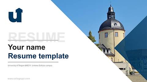 University of Siegen – Unteres Schloss campus Resume PPT Template