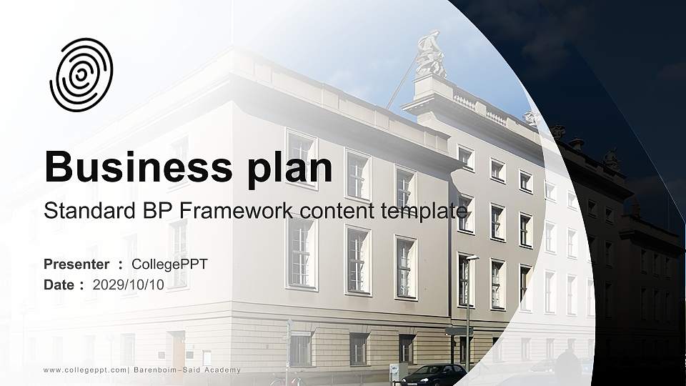 Barenboim–Said Academy Competition/Entrepreneurship Contest PPT Template16:9 ratio PPT effect preview image