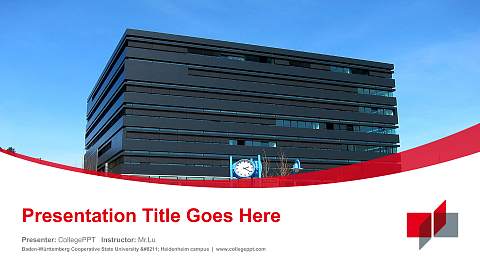 Baden-Württemberg Cooperative State University – Heidenheim campus Course/Courseware Creation PPT Template