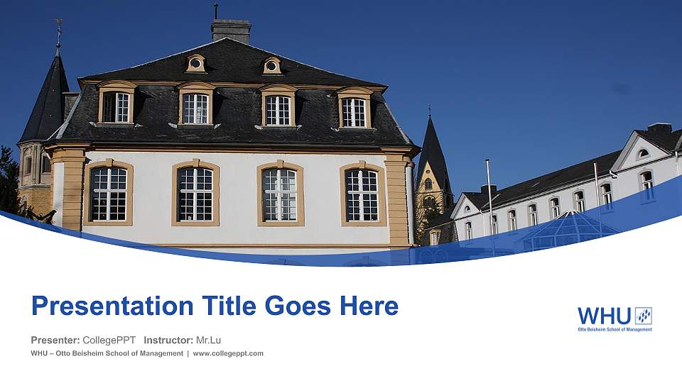 WHU – Otto Beisheim School of Management Course/Courseware Creation PPT Template16:9 ratio PPT effect preview image