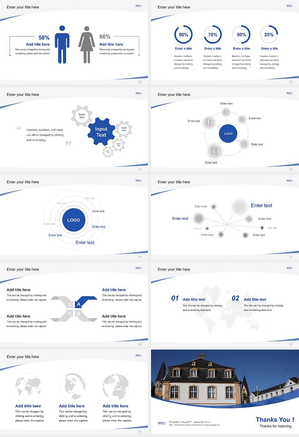 WHU – Otto Beisheim School of Management Course/Courseware Creation PPT Template16:9 ratio PPT effect preview image4