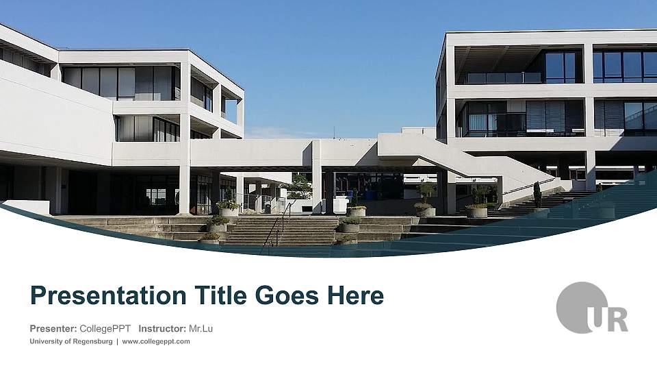 University of Regensburg Course/Courseware Creation PPT Template16:9 ratio PPT effect preview image