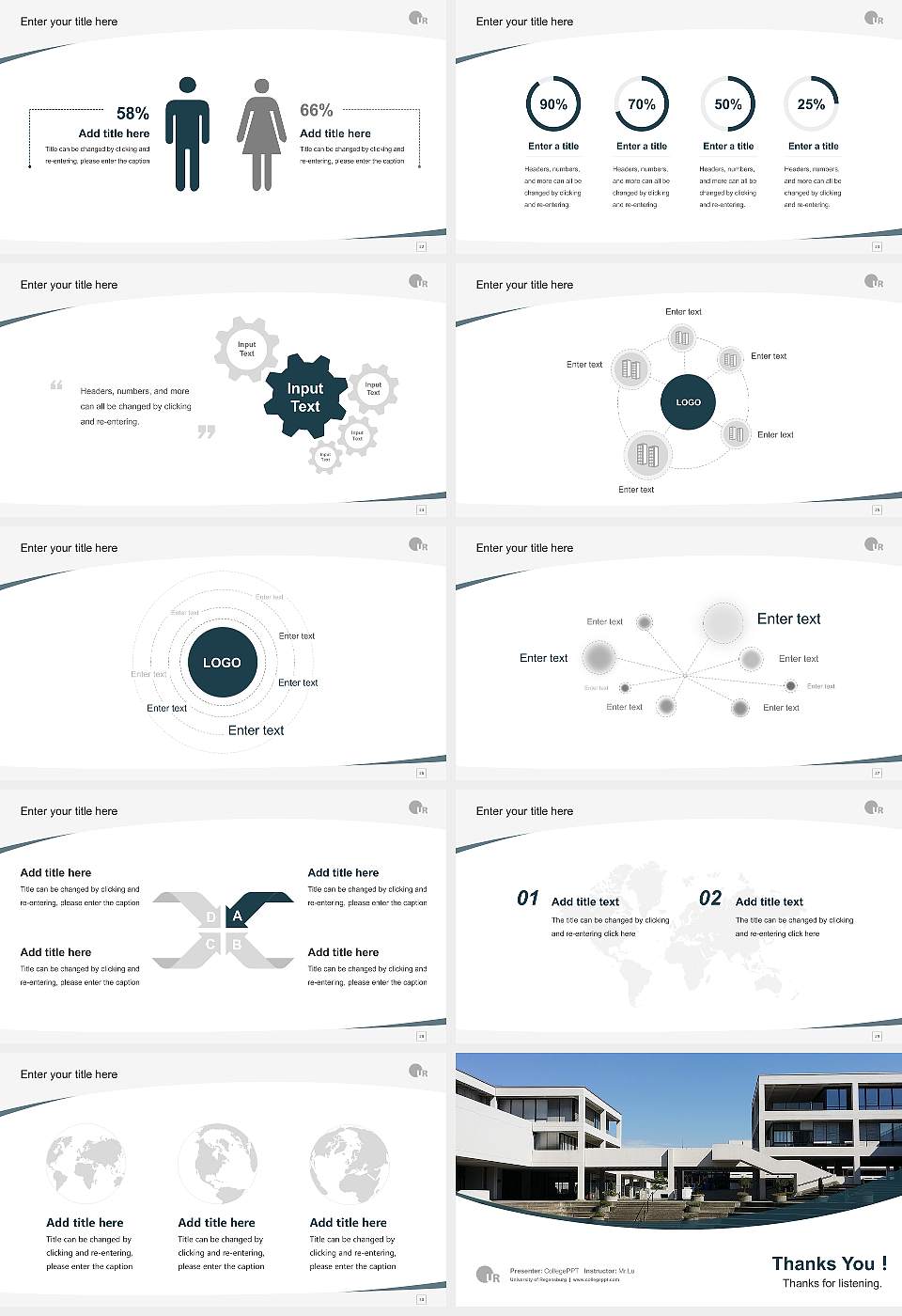 University of Regensburg Course/Courseware Creation PPT Template16:9 ratio PPT effect preview image4