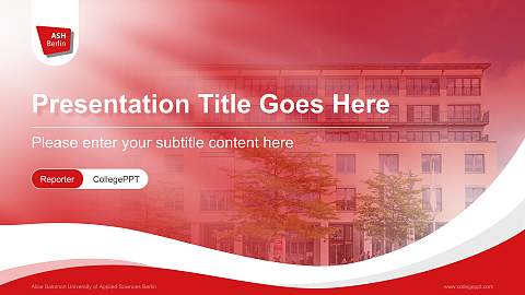 Alice Salomon University of Applied Sciences Berlin Lecture Sharing and Networking Event PPT Template