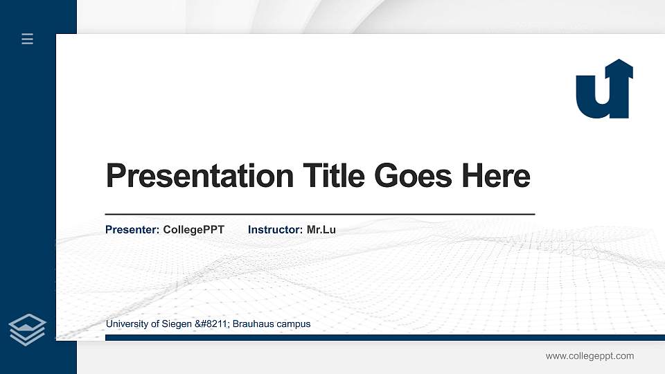 University of Siegen – Brauhaus campus Thesis Proposal/Graduation Defense PPT Template16:9 ratio PPT effect preview image