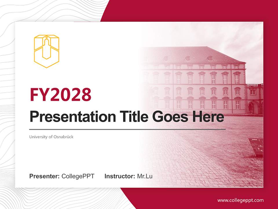University of Osnabrück Academic Presentation/Research Findings Report PPT Template4:3 ratio PPT effect preview image5